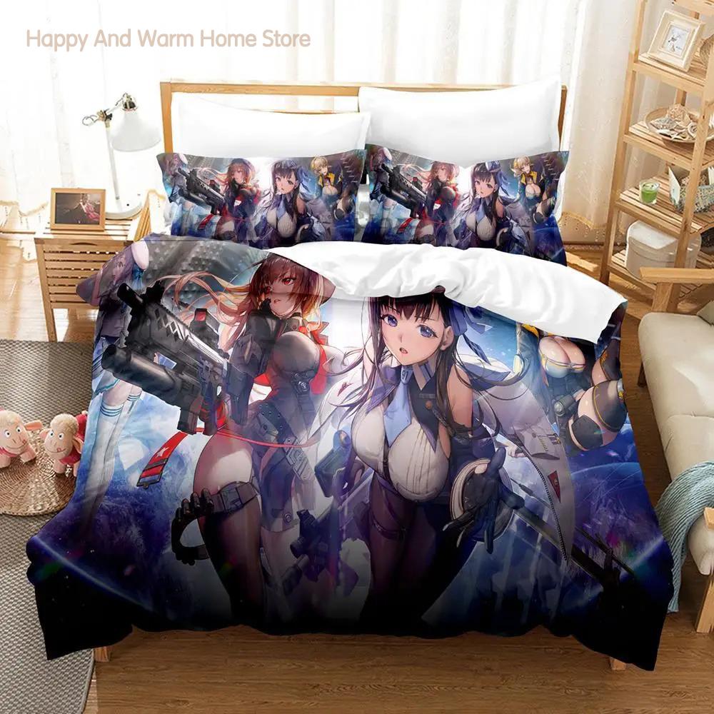 NIKKE 3D Print Anime Bedding Set Single Twin Full Queen King Size Duvet Cover Sets for Adult Boys Bedroom