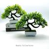 Hot Selling Artificial Flowers Bonsai Green Pot Guest-Greeting Pine Bonsai Simulation Potted Plant Ornament for Home Decor