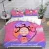 Cartoon Mona the Vampire Anime Bedding Sets Comforter Quilt Bed Cover Duvet Cover Pillow Case Kids Adult Size