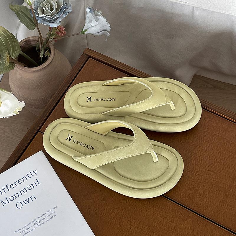 

Fashion and lightweight black thick-soled heightening flip-flops women s summer outer wear 2025 new high-end cool slippers 40 жёлтый