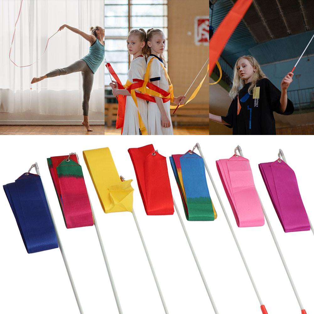Ballett Gymnastik Twirling Stab Professioneller Ballett Streamer Gymnastikbänder 4M Requisiten Tanzstab