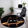 1pc FlameKitty Office Round Area Rug,  Mat Suitable For Office, Under Office Chairs Bedroom Living Room Home Decor, Room Deco