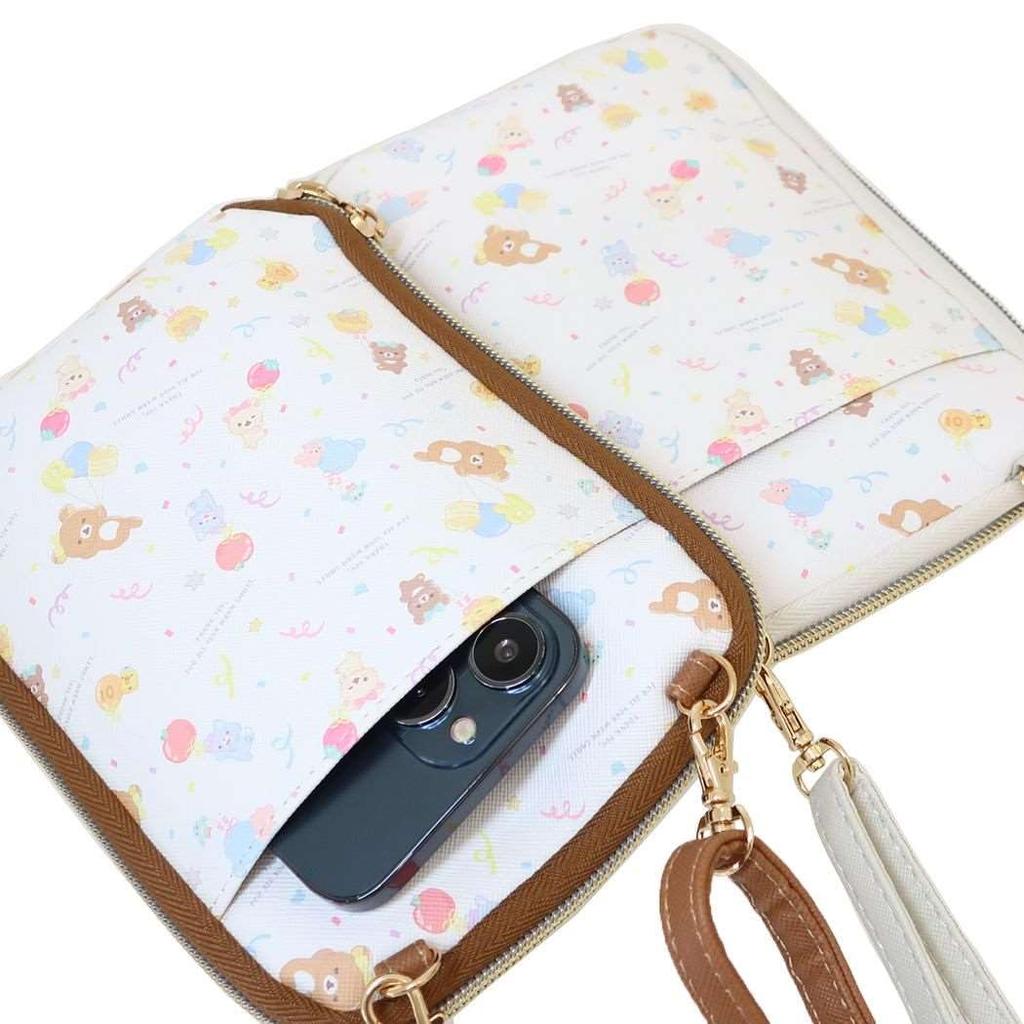 sun art Rilakkuma Inkjet Wallet Shoulder Bag RK-639-BR