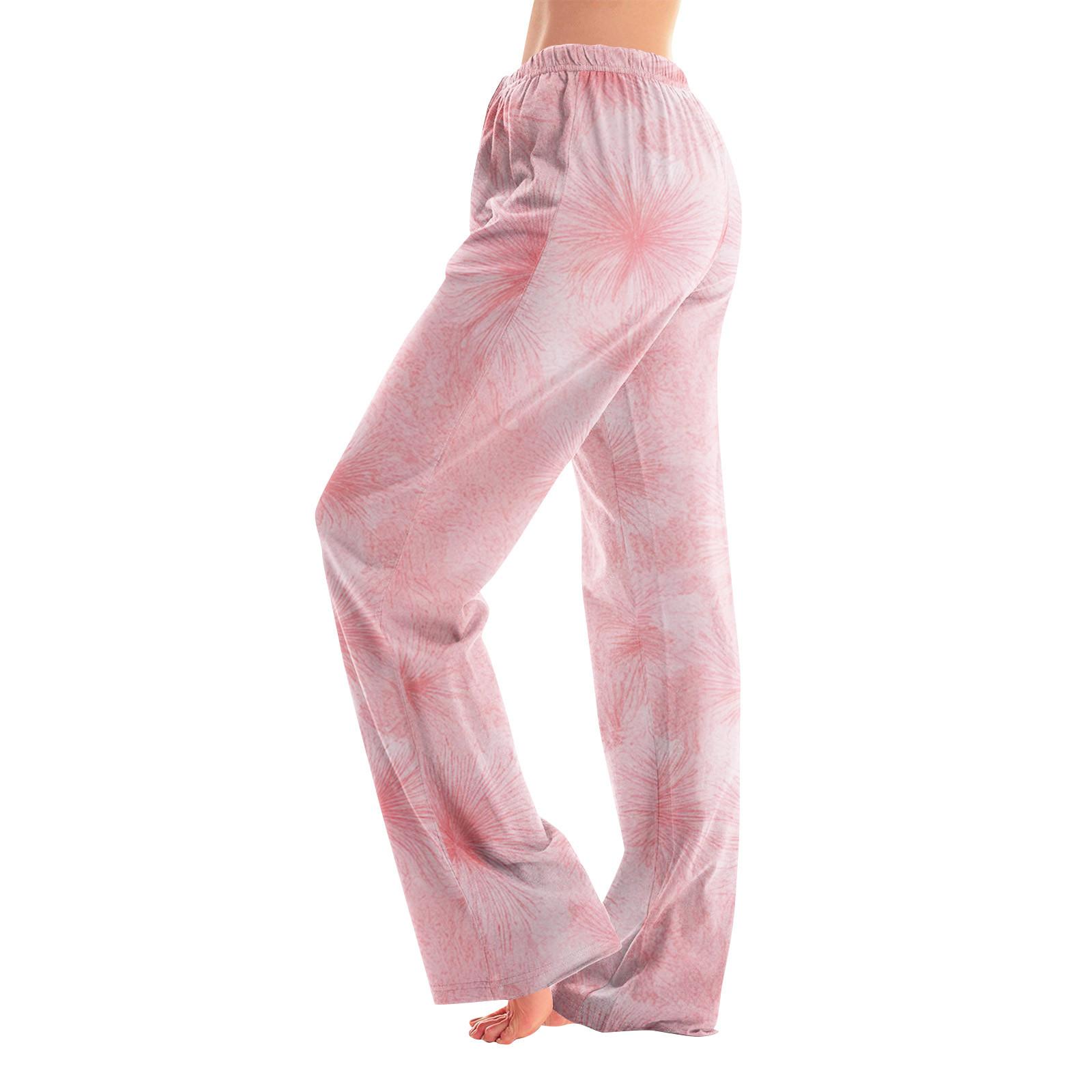 

Пижамные штаны в стиле аниме, повседневные брюки с эластичной резинкой на талии, удобные прямые свободные брюки для йоги S