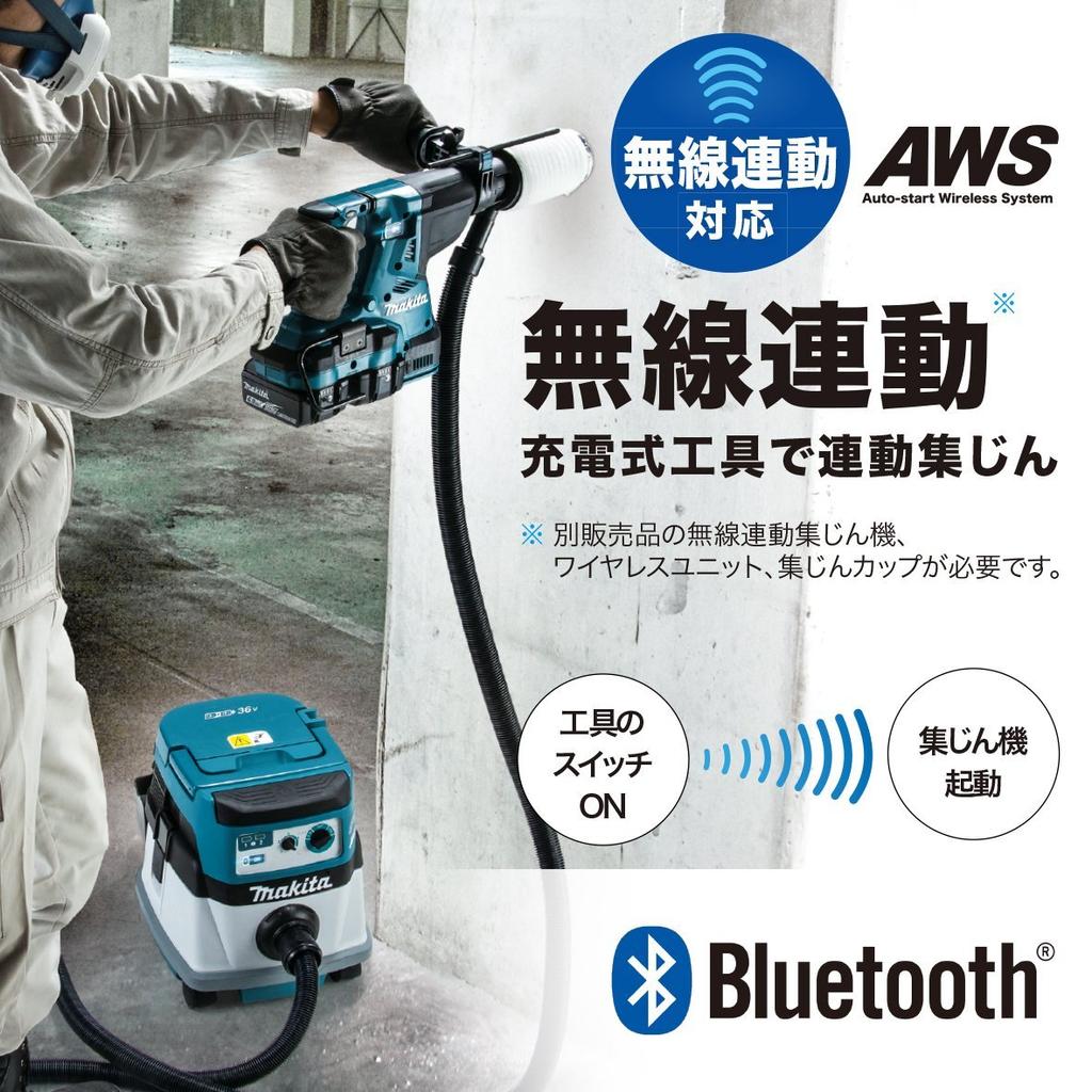 Makita Rechargeable Hammer Drill Battery Charger Sold Separately HR282DZK 18+18V 28mm/Chiseling SDS+