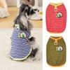 Striped Dog Tee Shirt Breathable Summer Puppy T-Shirt Stylish Loose Dog Tee
