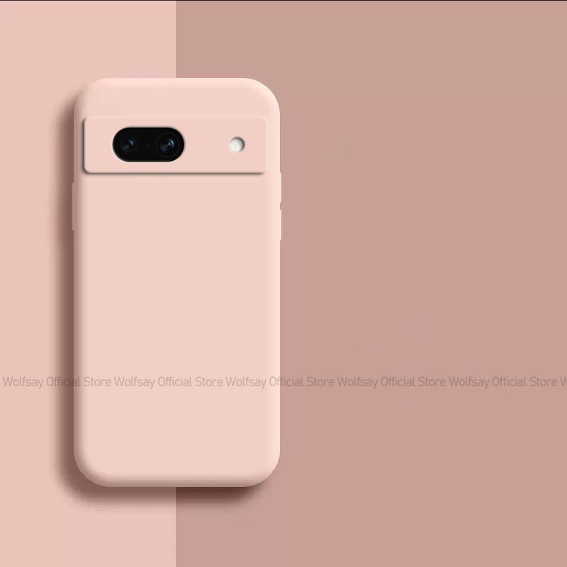 For Google Pixel 8A Case Google Pixel 8A 7A 6A 6 7 8 Pro Cover Cases Shockproof Liquid Silicone Phone Cover For Google Pixel 8A