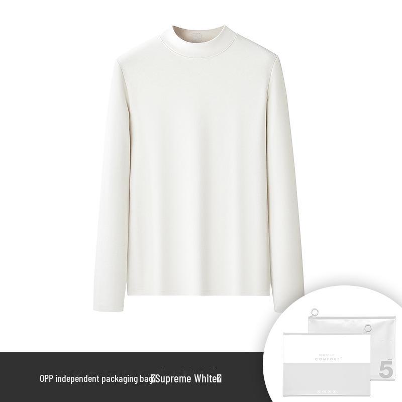 

Женская водолазка из смесовой шерсти и шелка - Уютная однотонная базовая кофта на флисовой подкладке на осень/зиму L