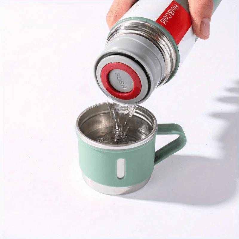 500ml/16.9oz Stainless Steel Insulated Mug, Portable Insulated Bottle with Lid, Durable Outdoor Water Bottle