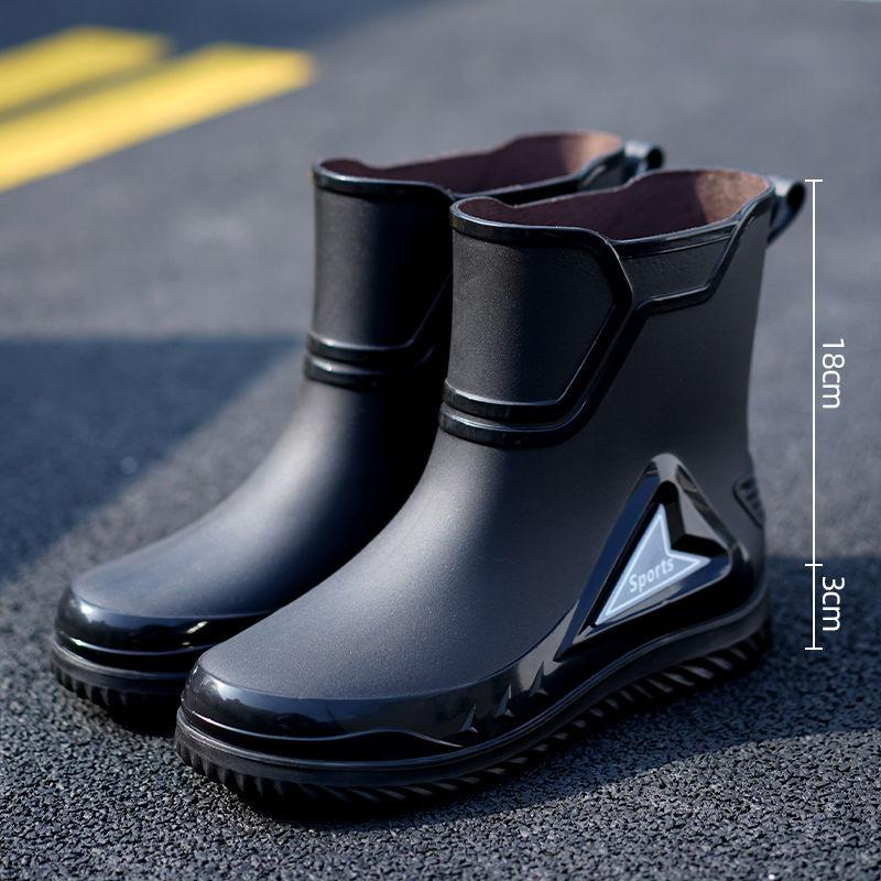 

Rain shoes men s work medium tube non-slip waterproof fishing shoes wear rain boots soft soles men 39