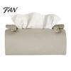 Office Desk Tissue Case Faux Leather Box, Minimalist Napkin Holder for Living Bathroom Cover Room Desk, Decorative Dispenser Facial Tissues Dining Box