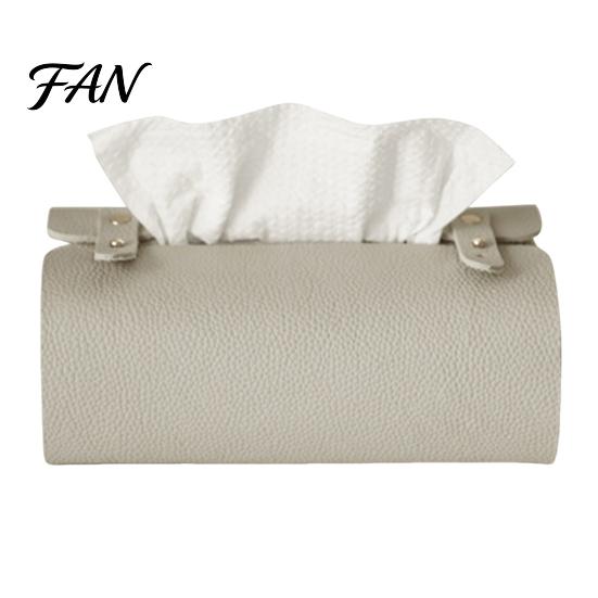 Office Desk Tissue Case Faux Leather Box, Minimalist Napkin Holder for Living Bathroom Cover Room Desk, Decorative Dispenser Facial Tissues Dining Box