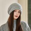 Gestrickte Wollmützen für Damen, Herbst und Winter, warme Baskenmützen, verdickte Freizeitmützen