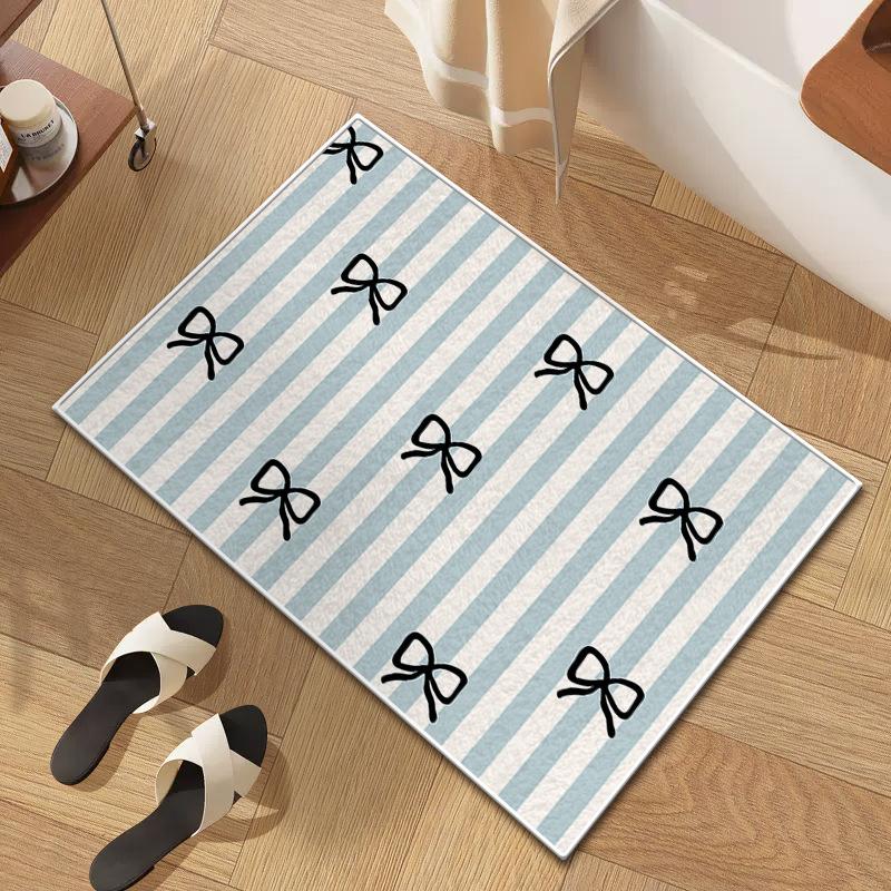 Household Toilet Floor Mat Bathroom Absorbent and Dirty Mat Bedroom Toilet Door Mat Entry Mat Carpet