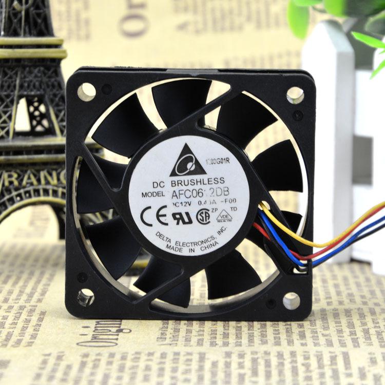 Delta AFC0612DB 12V 0.45A 6CM 6015 4-Wire PWM High Airflow CPU Fan 2-wire