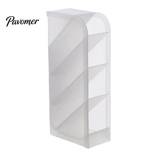 Study Table Accessories Slanted Pen Holder with 5 Compartments, Plastic Stationery Storage Organizer, Multi Compartment Organizer Macaron Colors Space