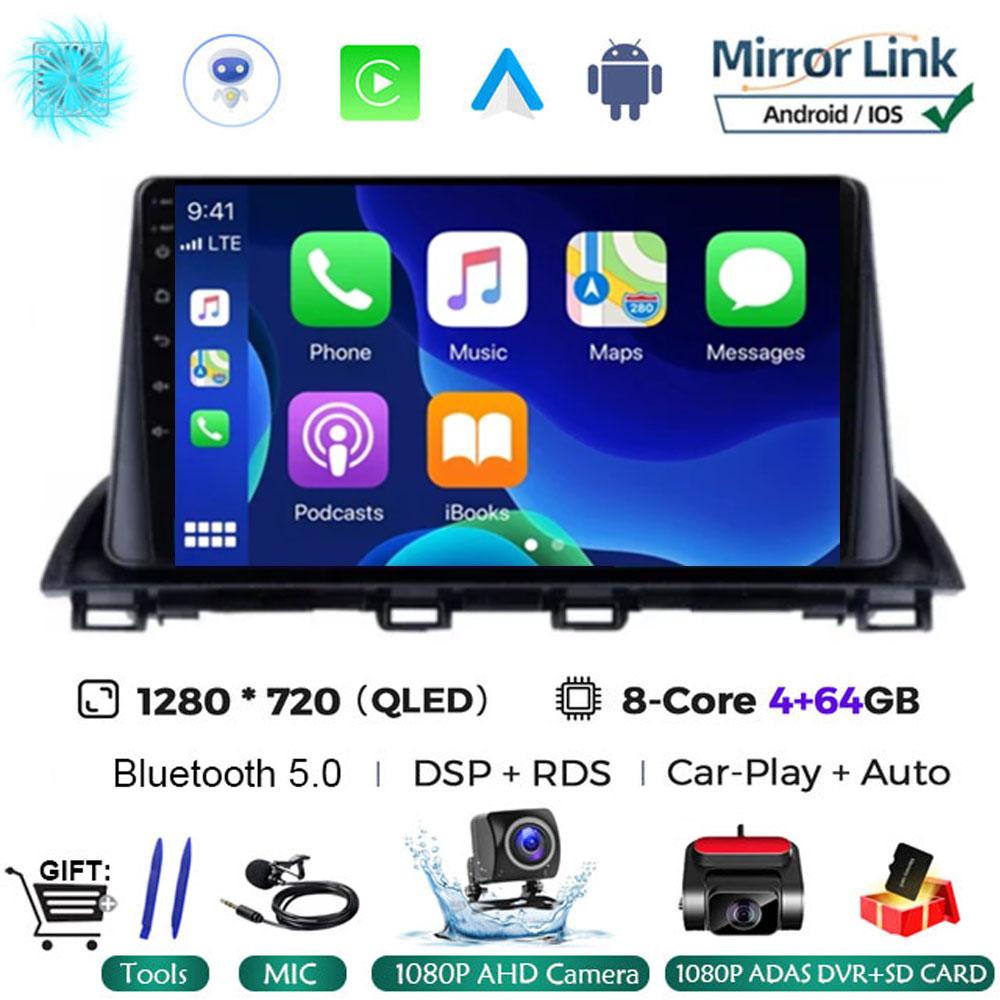 For Mazda 3 Axela 2014 - 2019 Android 14 Car Radio Multimedia Radio Player GPS Navigation Video Stereo Audio Head Unit 2DIN DVD