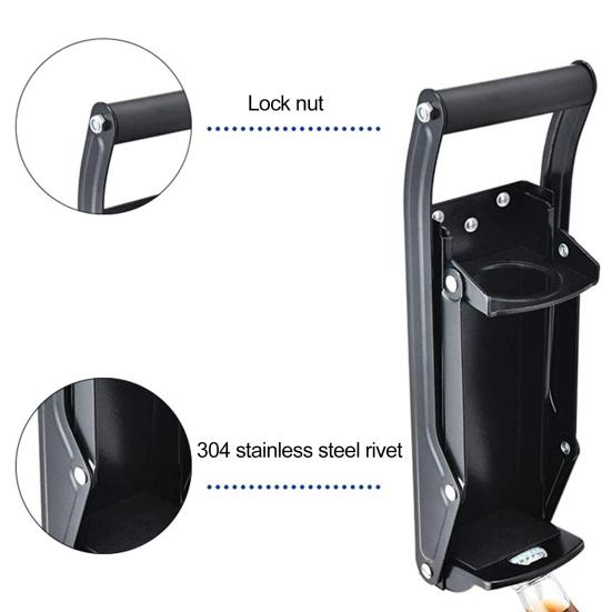 1 Set 16 Oz 500ml Can Crusher Soft Handle Wall-mounted Labor-saving Iron Beer Can Jar Plastic Bottle Presser Crushing Tool for Everyday Life