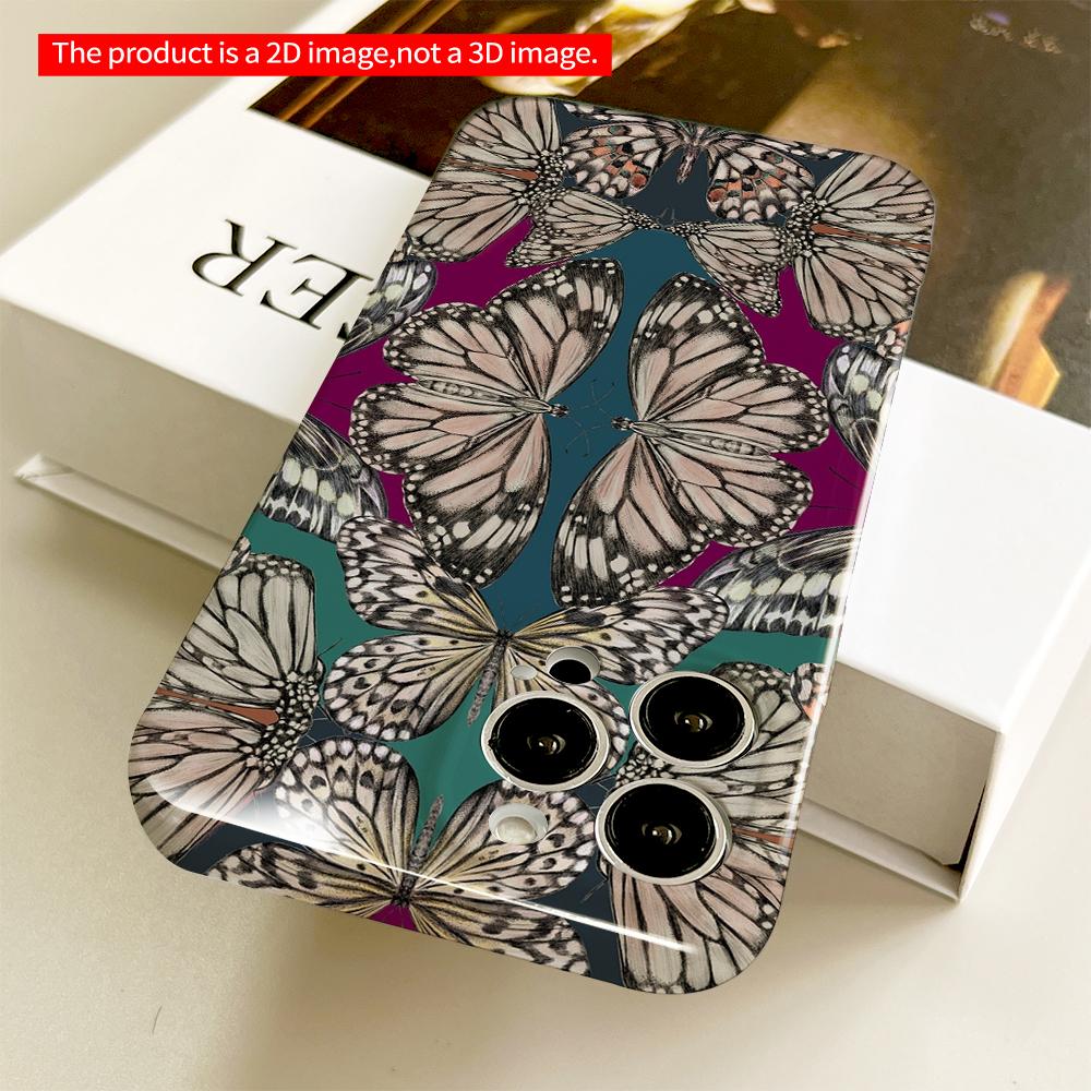 Butterfly Pattern Phone Case All Inclusive Film Hard Phone Case, Compatible with iPhone 18 Pro Max 17 16 15 14 13 12 11