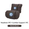 Car Leather Headrest Pillow Neck Lumbar Support Soft Lumbar Cushion Beige For Volkswagen VW Jetta Golf Beetle CC EOS MK2 MK4 MK5 HY3