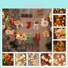 Luzes de Natal LED Brancas Quentes e Coloridas com Figuras Artísticas de Papai Noel e Boneco de Neve