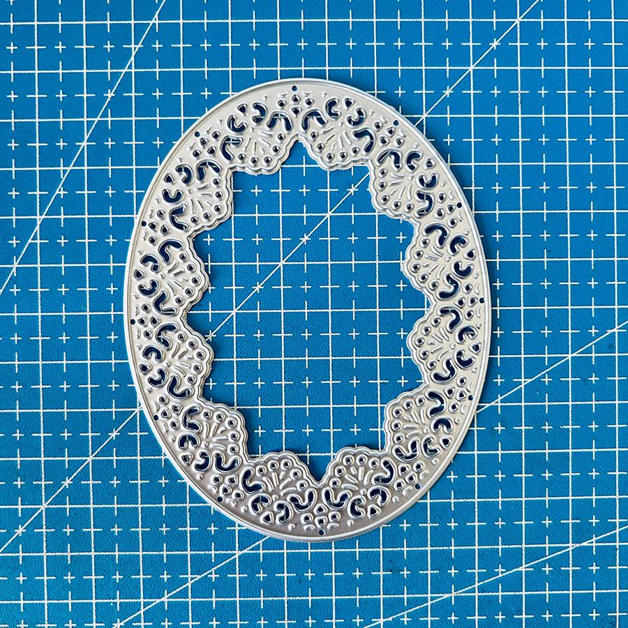 Oval Lace Metal Cutting Dies Stencils DIY Scrapbooking Paper Photo Cards Embossing Dies