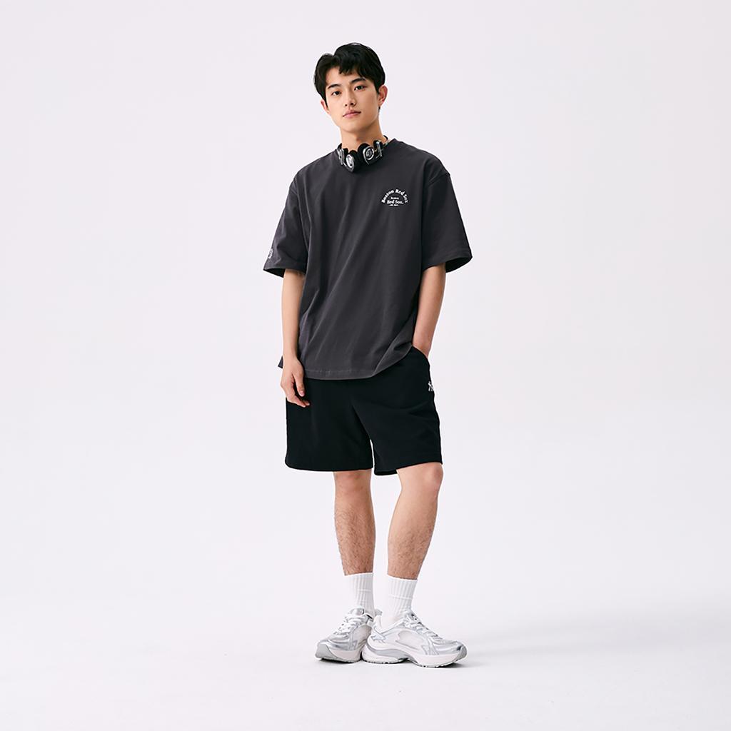 New MLB Boston Red Sox Basic Collection SS25 T Shirt Unisex Charcoal Gray 3ATSB4153-43CGS