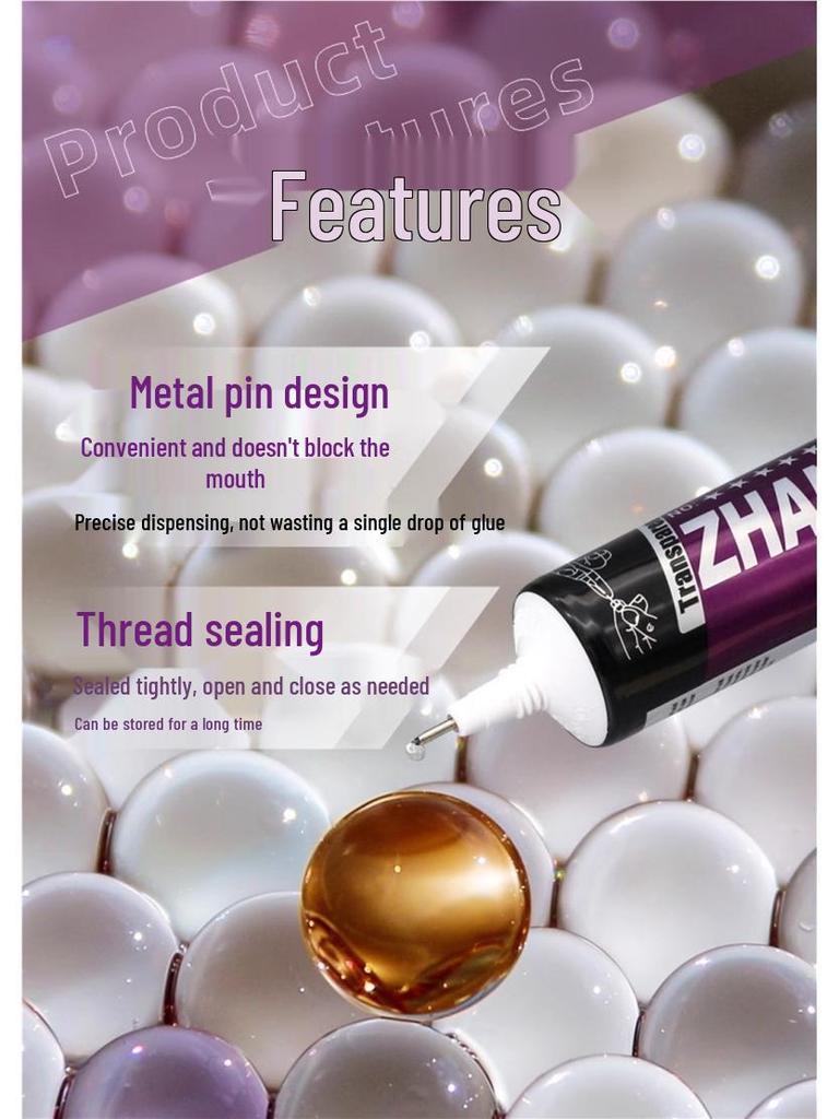 Waterproof Jewelry Adhesive for Inlaying Pearls, Earrings, Amber, and Jade Ornaments