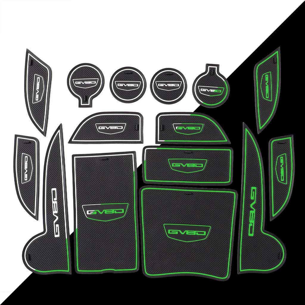 Anti-Slip Gate Slot Cup Mat for Genesis GV80 2025 2025 Interior Accessories Non-Slip Door Groove Pad Coaster