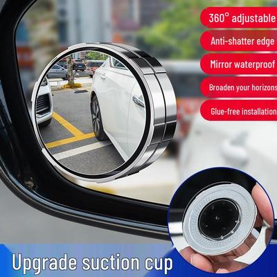 360° Wide Angle Blind Spot Rearview Mirror with Suction Cup