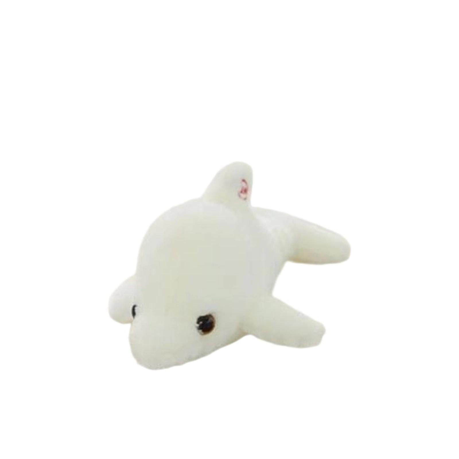 

Креативная мультяшная светящаяся фигурка дельфина, метающая кукла, подарок на день рождения One Size белый