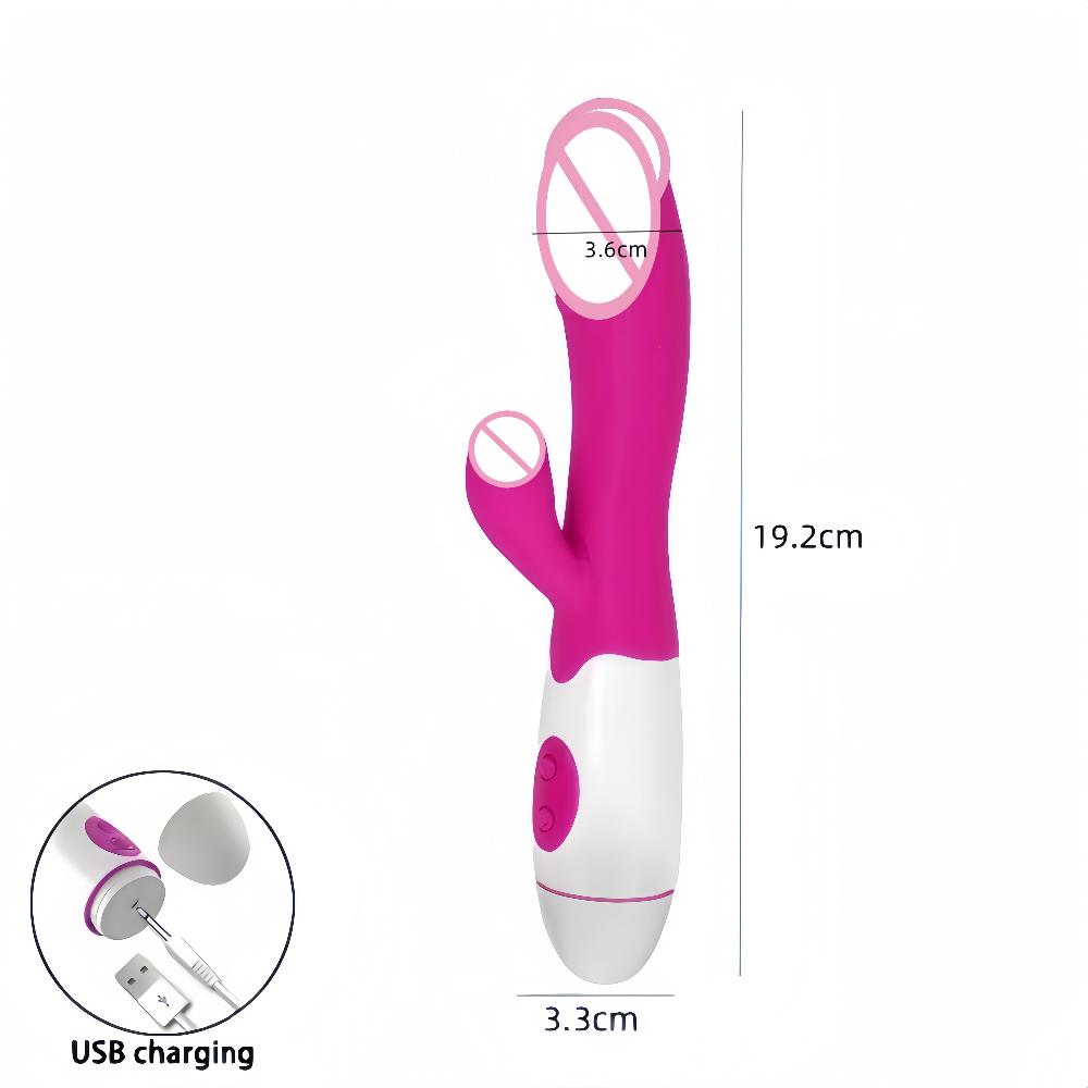 Powerful Rabbit Vibrator Dildo Double Vibration Clitoris G-Spot Stimulator Nipple Anal Massager Female Masturbator Adult Product