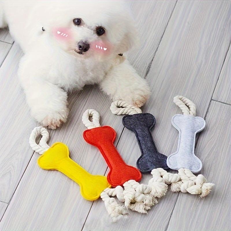 Dog Gnawing Rope Toy, Gnawing Teeth Pet Toy, Puzzle Interactive Felt Dog Chewing Toy, Assorted Color