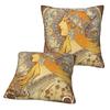 Alphonse Mucha Zodiac Art Nouveau Woman 2 Pcs Square Pillowcase Pillow Cover Cushion Decor Comfort Throw Pillow For Home Sofa