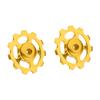 2pcs Aluminum Alloy 11T CNC   Wheel Rear Derailleur Pulley For   Bike(black+red)