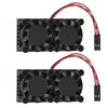 For Raspberry Pi 4 Cooling Fan Kit Dual Fans with Thermal Conductive Adhesive Tape and Heat Sink for Raspberry Pi 4,3 B+ 2