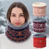Unisex Winter Scarf Neck Warmer Thickened Fleece Outdoor Cycling Face Mask Versatile Knitted Neck Protection Overhead Scarf