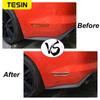 TESIN ABS Chrome Car Rear Bumper Side Warning Light Decoration Ring Exterior Accessories for Ford Mustang 2015-2022 Car Styling