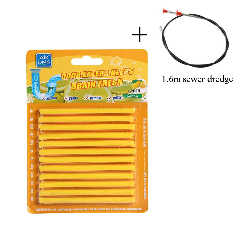 12pcs/set Pipe Cleaning Sticks Sewer Hair Cleaner Pool Cleaning Brush Water Pipe Dredge Tool Bathtub Drain Cleaner Home Supplies