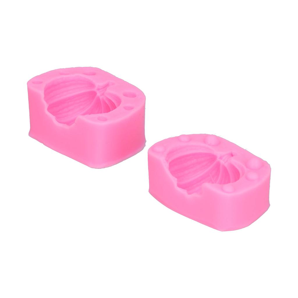 Silikonform Cartoon Kürbisform Lebensmittelqualität Form DIY Backwerkzeuge für Pudding Eis Kuchen Handgemachte Seife(Rosa )