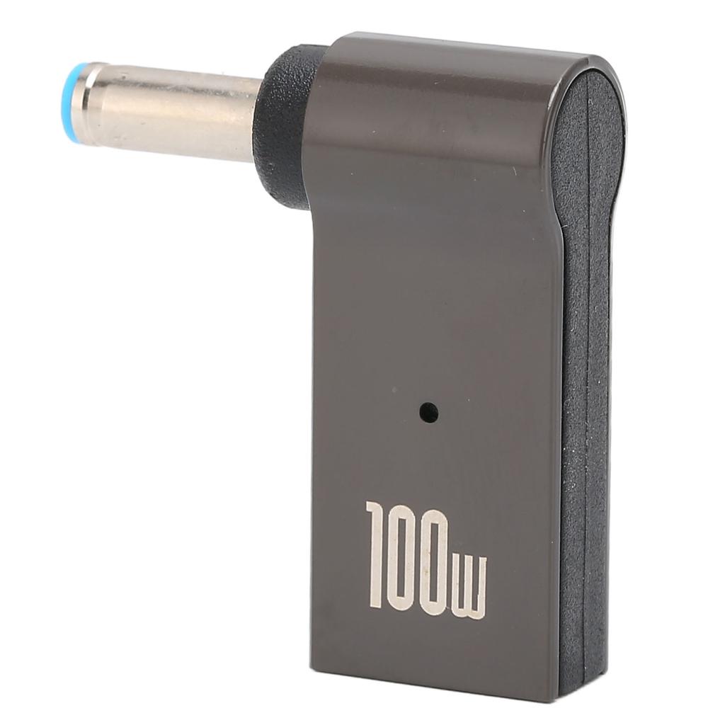 100W 5A PD Charge Converter Type C Female to Male 4.5x3.0mm Aluminum Alloy Shell PD Charging Adapter for HP Laptop