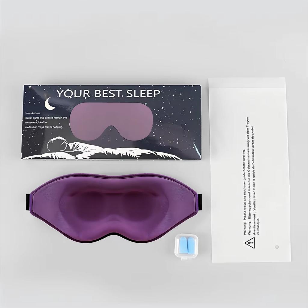Sleep Mask For Side Sleeper 3D Contoured Cup Light Blocking Eye Mask For Women Men Night Blindfold Luxury Eye Cover