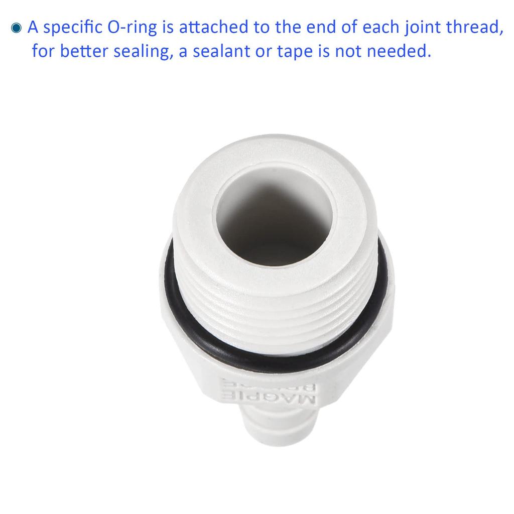M METERXITY 2PCS Barb Hose Connector PVC Pipe Fitting Air Transport Machinery Industrial