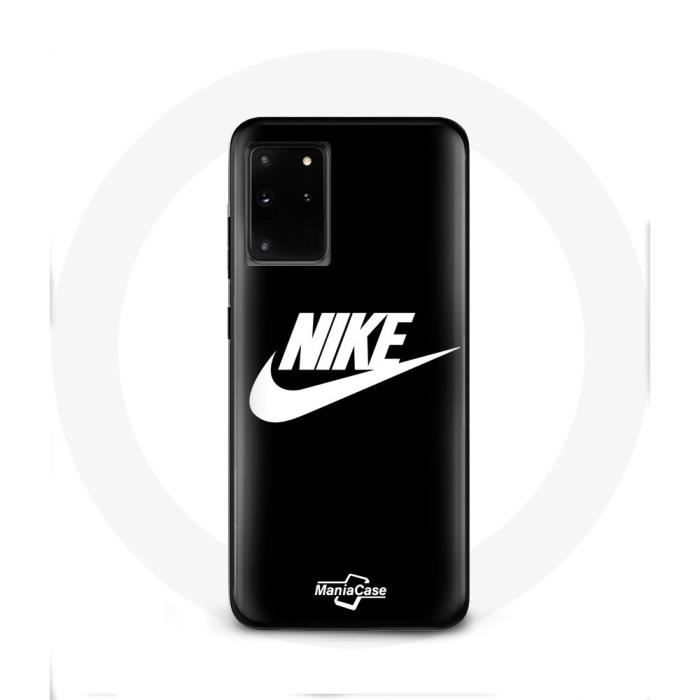 Coque - MANIACASE - Samsung Galaxy S11 Plus - Logo Nike - Noir - Rigide - Sportif