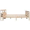 Wooden Bed Frame with Headboard without Mattress 200x200 cm