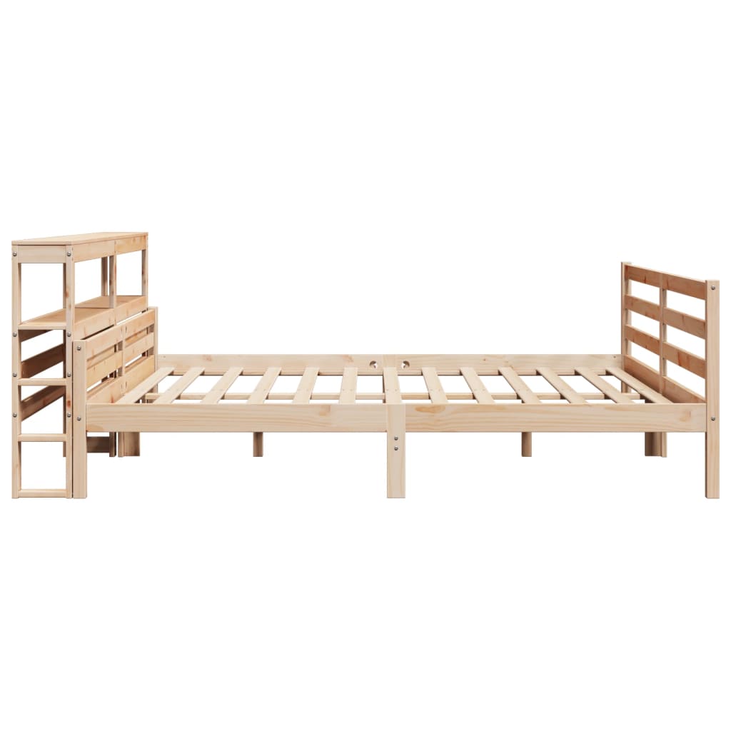 Wooden Bed Frame with Headboard without Mattress 200x200 cm
