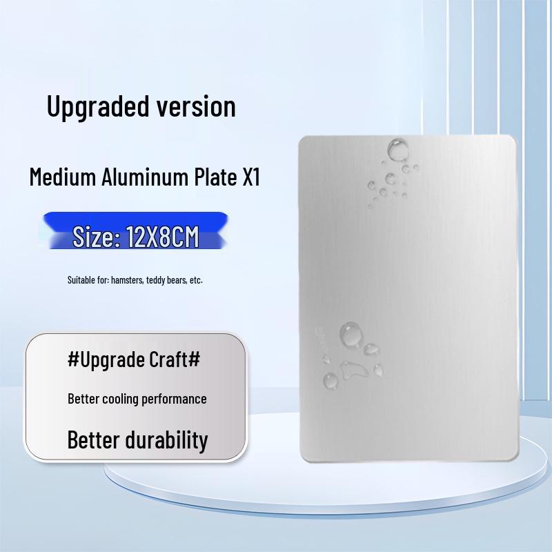 Aluminum Pet Cooling Pad for Rabbits and Hamsters - Summer Heat Relief and Insulation Sheet