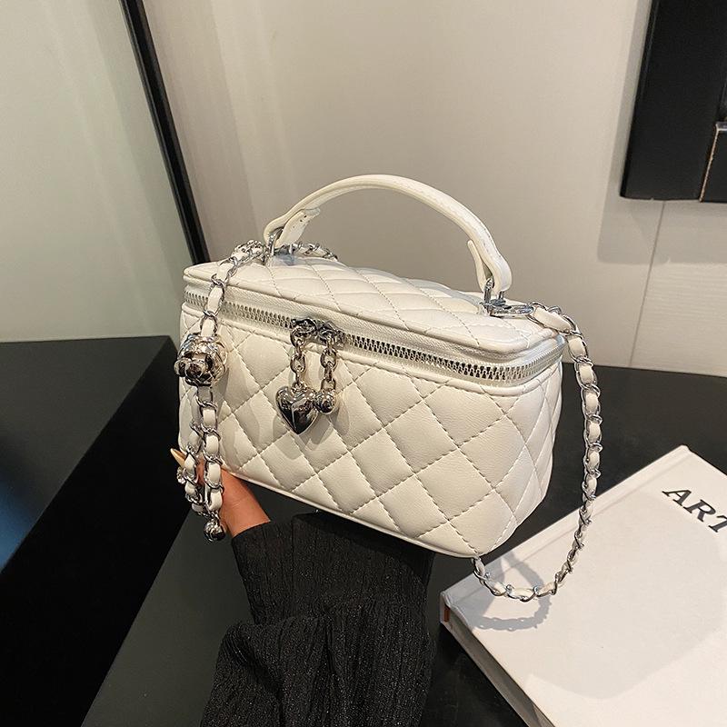 Niche fashion portable box bag women's new versatile diamond chain bag shoulder messenger bag