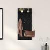 Wall Mounted Nightstand Black Oak Effect 40 x 10 x 90 cm