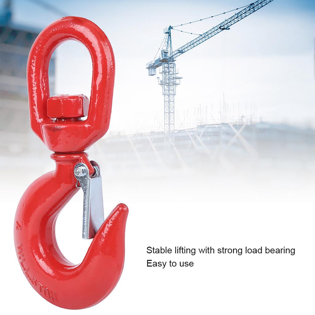 Crane Hook Swivel Eye Alloy Steel Gravity Rigging Lifting Industry Ship Building Round Hook 5T
